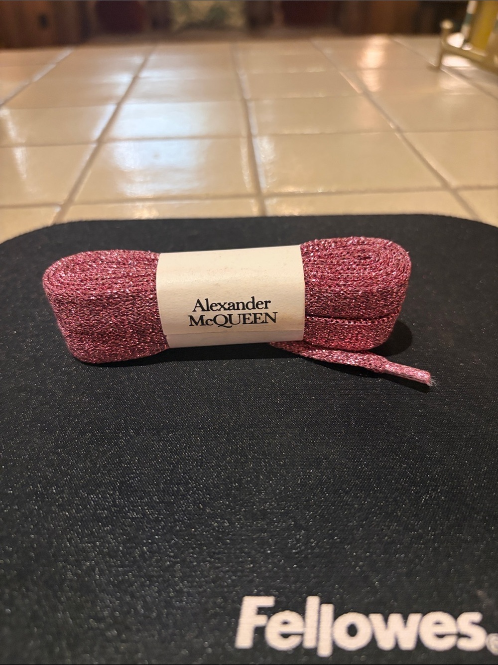 Alexander McQUEEN Shimmery Rose Pink laces
